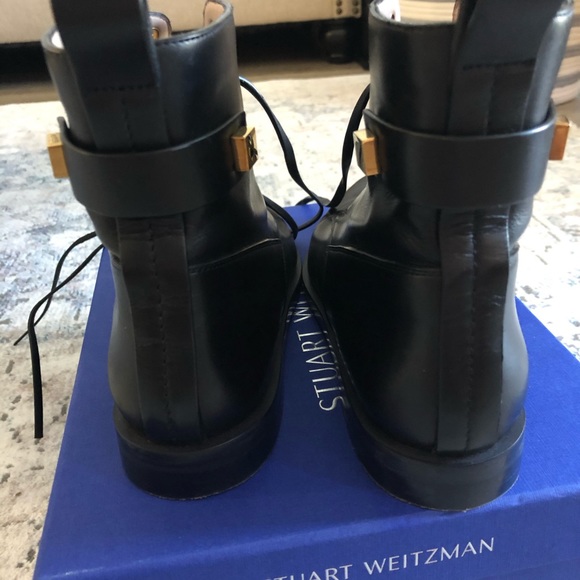 Stuart Weitzman Black leather Ryder Boots 8